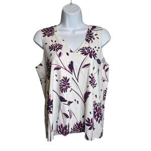 Jude Connally‎ Floral Sleeveless Top Size S Fairy Feminine Coquette Stretchy